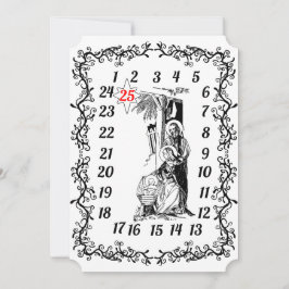 Advent Kalender Weihnachten Countdown Krippe Jesus Einladung