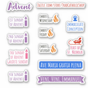 Advent Planner Aufkleber katholische lateinische M