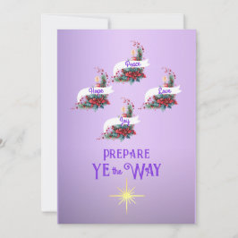 Advent Prepare You The Way Kranz 4 Kerzen Feiertagskarte