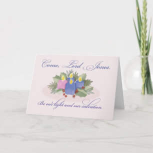 Advent Segen kommen Lord Jesus Candle Kranz Karte