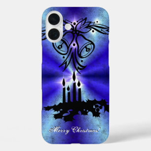 Advent, Weihnachten Artdeco auf blaugrünem Regenbo iPhone 16 Plus Hülle