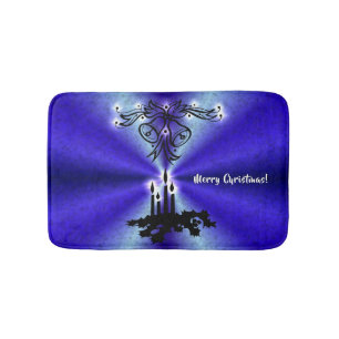 Advent, Weihnachten Artdeco auf Blue Green Rainbow Badematte