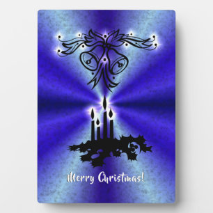 Advent, Weihnachten Artdeco auf Blue Green Rainbow Fotoplatte