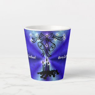 Advent, Weihnachten Artdeco auf Blue Green Rainbow Milchtasse