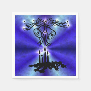 Advent, Weihnachten Artdeco auf Blue Green Rainbow Serviette