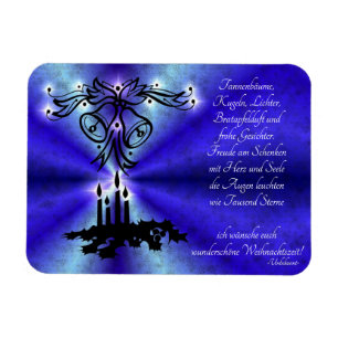 Advent, Weihnachten , Gedicht auf Deutsch Magnet