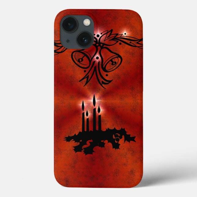 Advent, Weihnachts-Artdeco auf Red Rainbow Case-Mate iPhone Hülle (Rückseite)