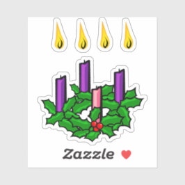 Advent Wreath Aufkleber