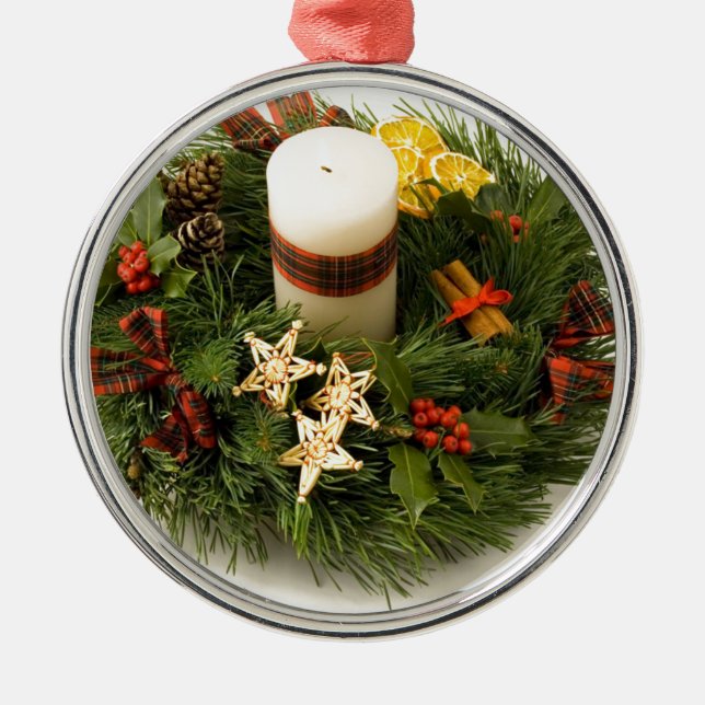 Advent Wreath Ornament Aus Metall (Vorne)