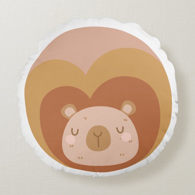 Adventlilie - Niedliches und weiches Tierkissen Rundes Kissen (Vorderseite)