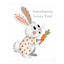 Adventsbär Orange & White spielerisch Bunny Art