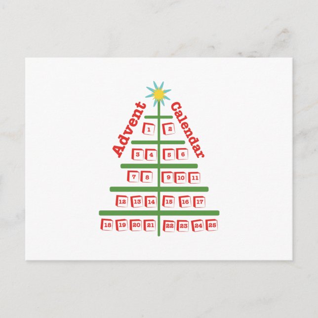 Adventskalender Postkarte (Vorderseite)