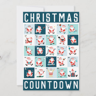 Adventskalender Sporträte Weihnachtskarte Feiertagskarte