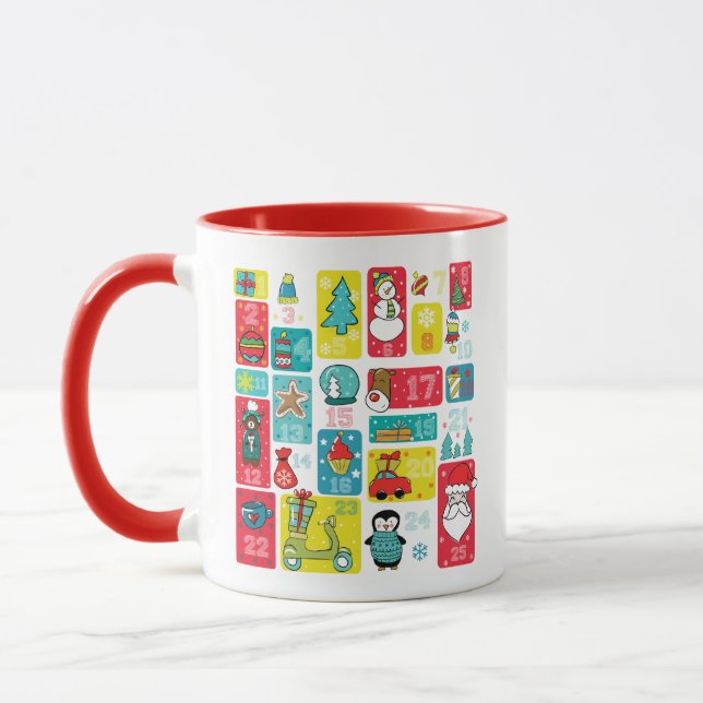 Adventskalender Weihnachten Tasse (Links)