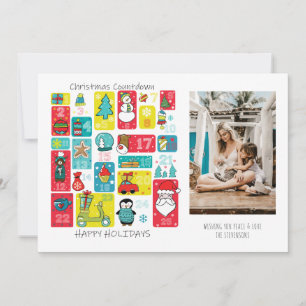 Adventskalender Weihnachts-Foto Feiertagskarte