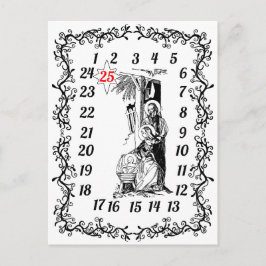 Adventskalender Weihnachtsrat Religiöse Postkarte