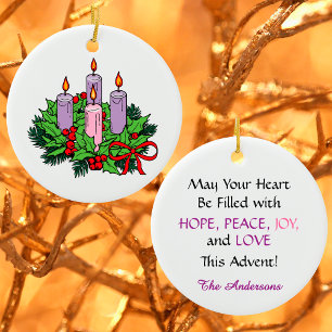 Adventskranz Keramik Ornament