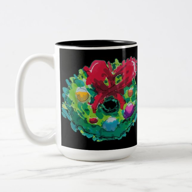 Adventskranz Zweifarbige Tasse (Links)
