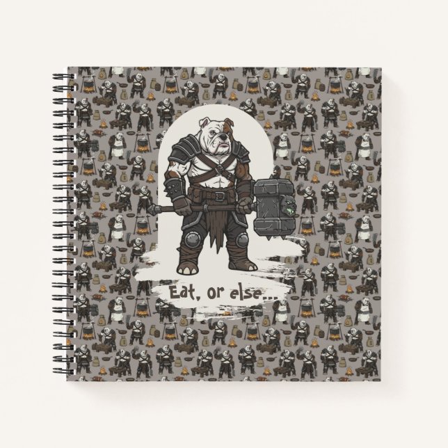 adventure American Bulldog gladiator dog T-Shirt Notizbuch (Vorderseite)