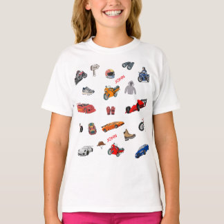 Adventure and Racing Enthusiast Peel and Stick  T-Shirt
