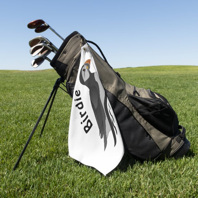 Adventure Atlantic Puffin Cartoon Golfhandtuch (Gras)