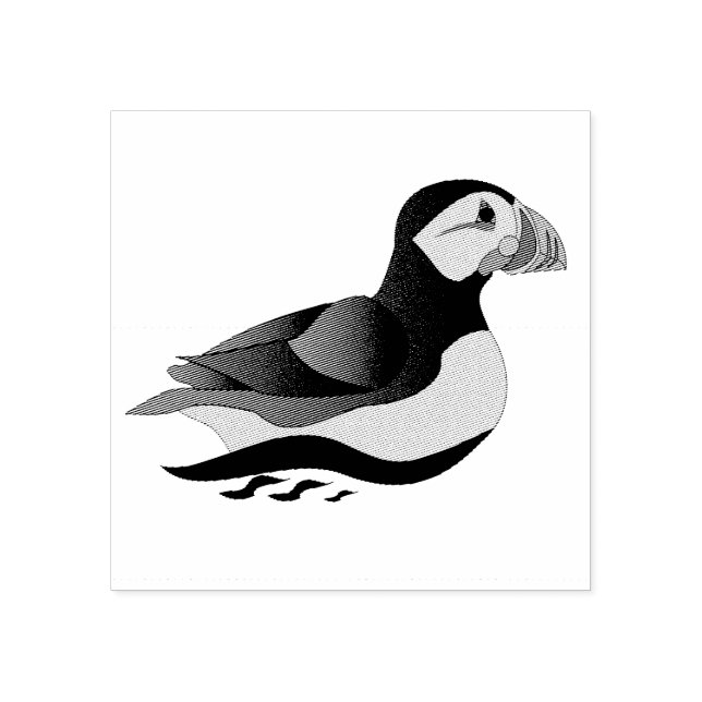 Adventure Atlantic Puffin Cartoon Gummistempel (Prägung)