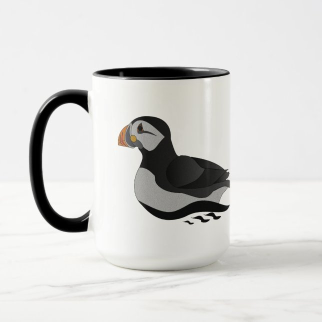 Adventure Atlantic Puffin Cartoon Tasse (Links)
