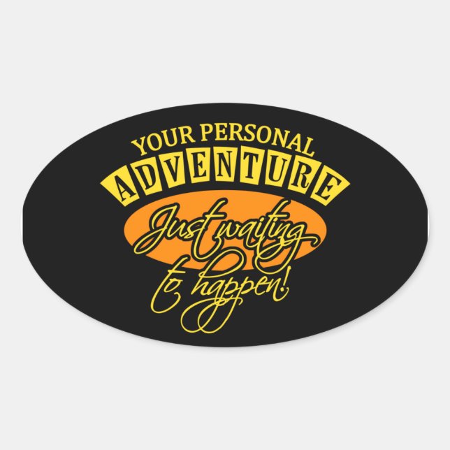 ADVENTURE-Aufkleber Ovaler Aufkleber (Vorderseite)