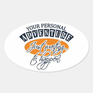 ADVENTURE-Aufkleber Ovaler Aufkleber