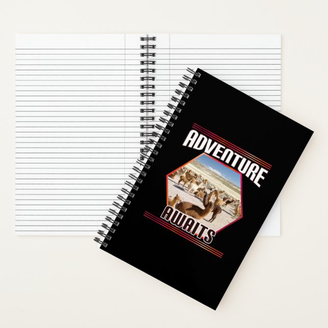 Adventure Awaits - Alpaca Llama Reise Notizbuch (Innen)