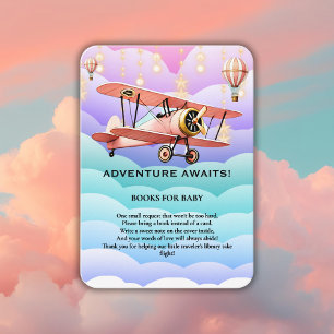 Adventure Awaits Aviation Baby Shower Begleitkarte