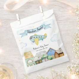Adventure Awaits Aviator Airplane Baby Shower  Geschenktütchen