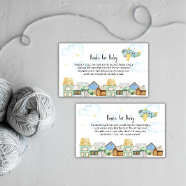 Adventure Awaits Aviator Books For Baby Shower  Begleitkarte