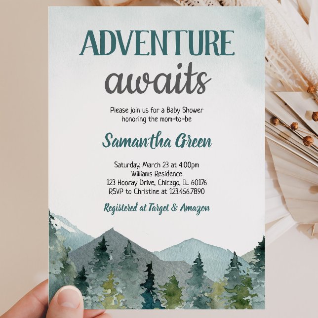 Adventure Awaits Baby Shower Einladung (Von Creator hochgeladen)