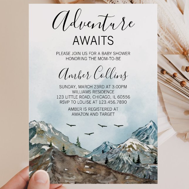 Adventure Awaits Baby Shower Einladung (Von Creator hochgeladen)