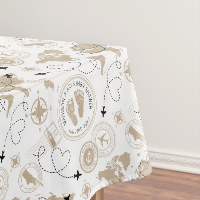 Adventure Awaits Baby Shower Tablecloth Tischdecke (Beispiel)