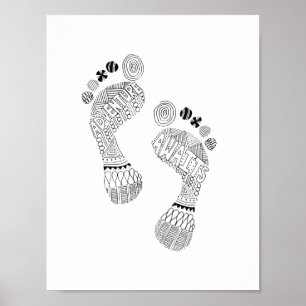 Adventure Awaits Barefoot Poster