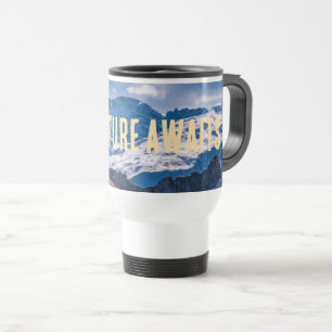 Adventure awaits Bergpanorama Thermotasse Reisebecher