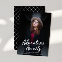 Adventure Awaits Black Foto Abschluss