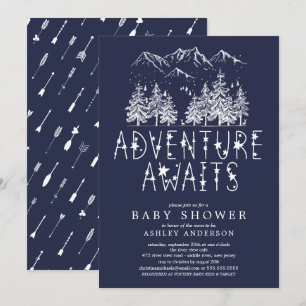 Adventure Awaits Boy Baby Shower Einladung