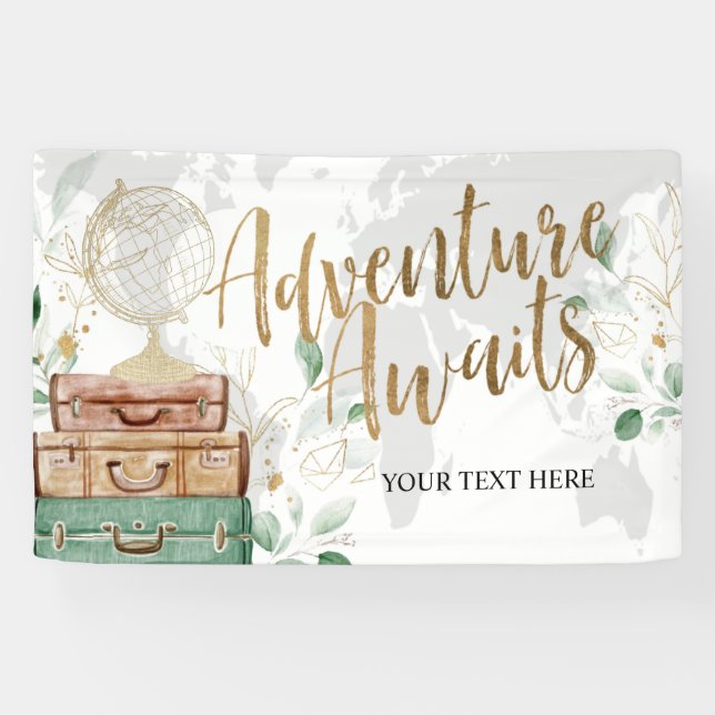 Adventure Awaits, Brautparty Banner (Horizontal)