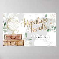 Adventure Awaits, Brautparty Banner