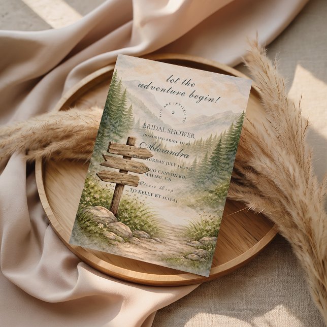 Adventure Awaits Bridal Shower Einladung (Von Creator hochgeladen)