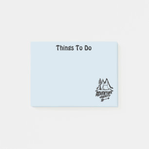 Adventure Awaits Camping Post-it Klebezettel