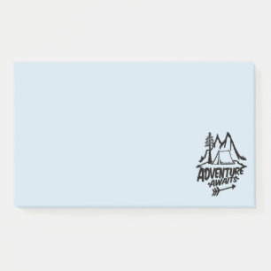 Adventure Awaits Camping Post-it Klebezettel