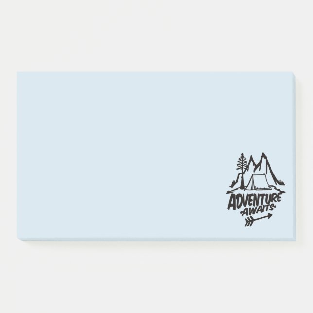 Adventure Awaits Camping Post-it Klebezettel (Vorderseite)