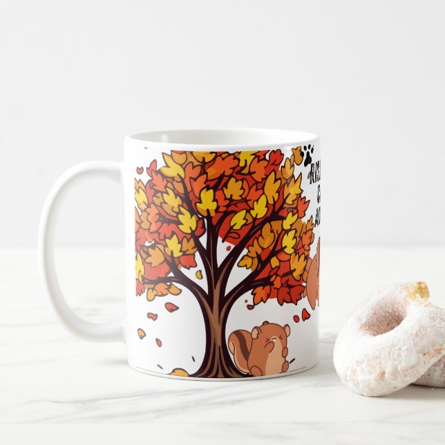 Adventure Awaits Chipmunk-Tasse Kaffeetasse (Mit Donut)