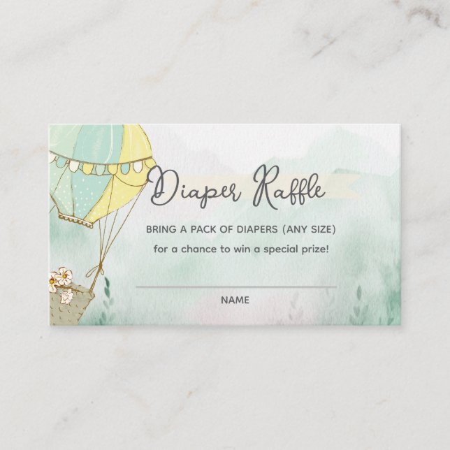 Adventure Awaits Diaper Raffle Begleitkarte (Vorderseite)