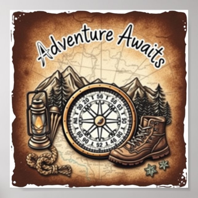 Adventure Awaits Digital Download - Perfect DTF Poster (Vorne)