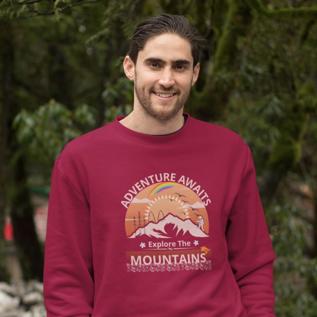 "Adventure Awaits-Exploration the Berges" Design Sweatshirt (Von Creator hochgeladen)